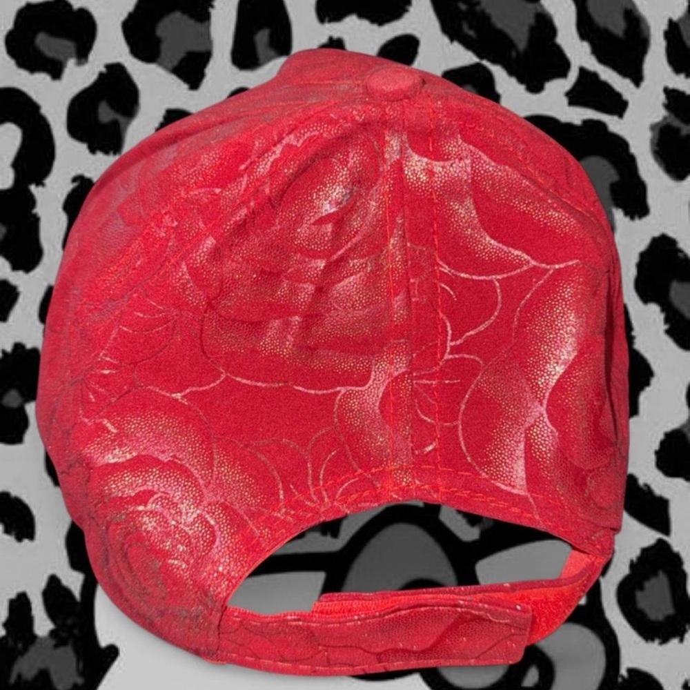 Floral Red Cap - Picture 4 of 4